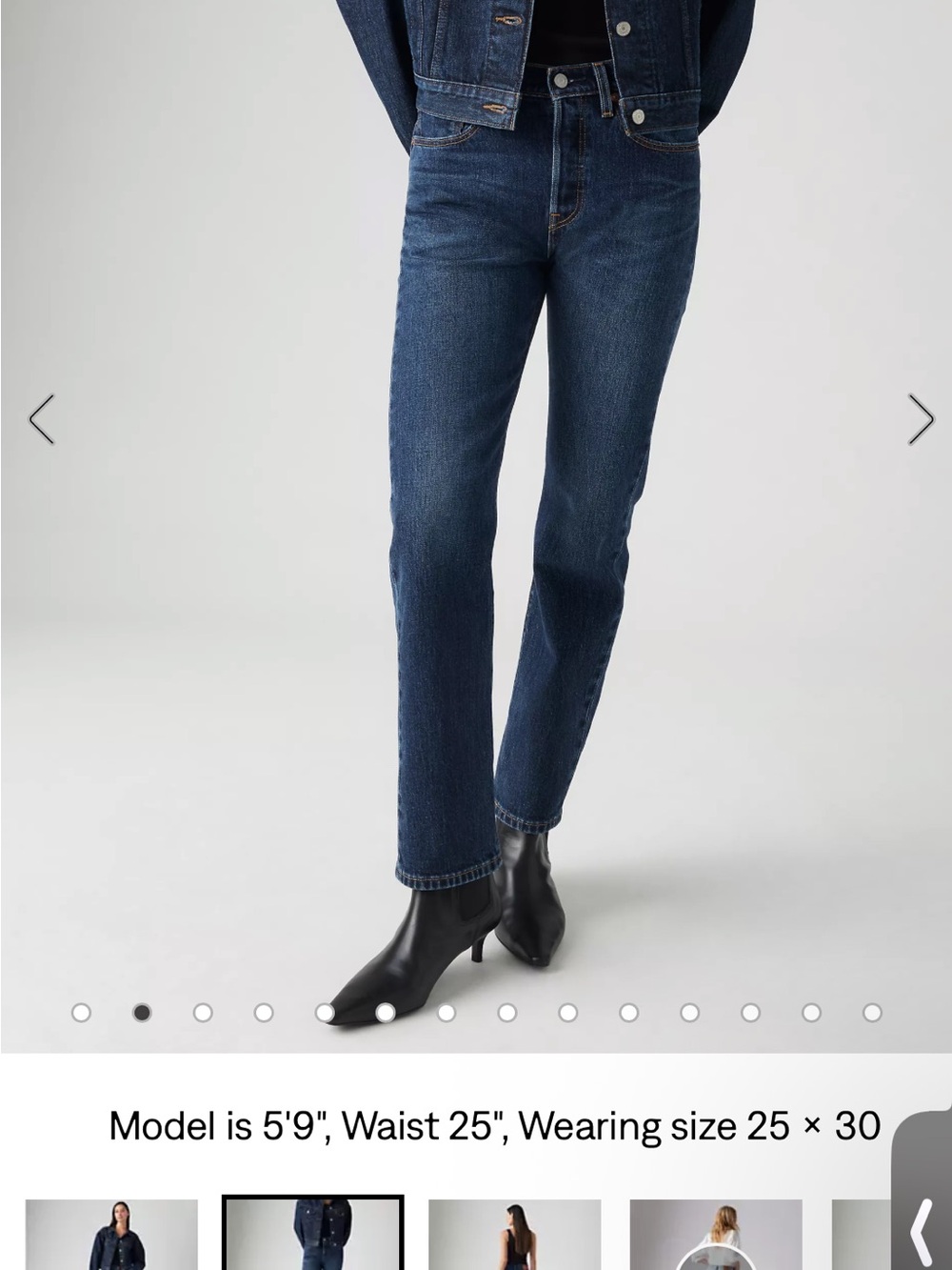 Levi's 501 Straight Leg Women's Jeans in Dark Blue